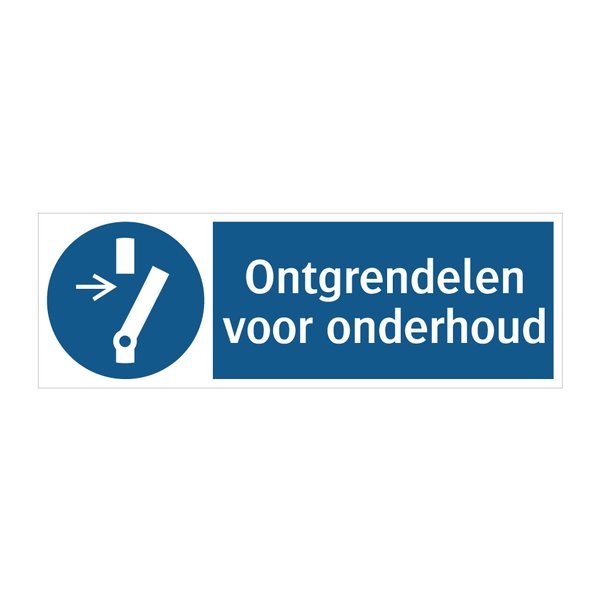 Ontgrendelen voor onderhoud & Ontgrendelen voor onderhoud & Ontgrendelen voor onderhoud