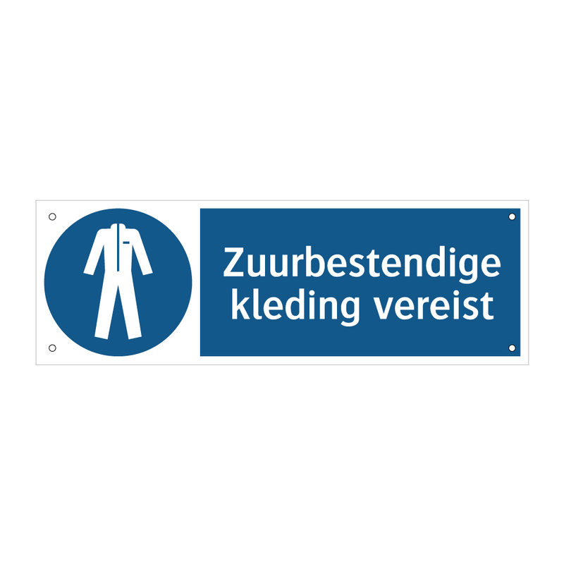 Zuurbestendige kleding vereist & Zuurbestendige kleding vereist & Zuurbestendige kleding vereist