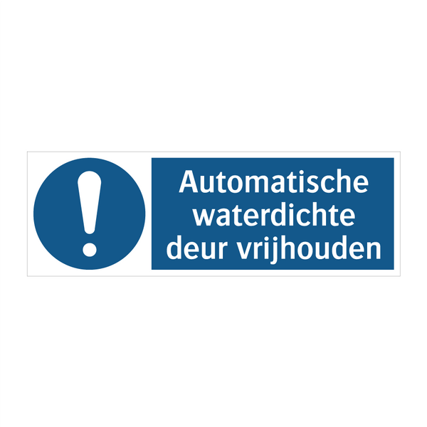 Automatische waterdichte deur vrijhouden & Automatische waterdichte deur vrijhouden