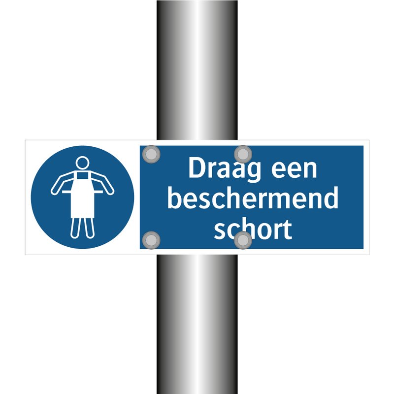 Draag een beschermend schort & Draag een beschermend schort & Draag een beschermend schort