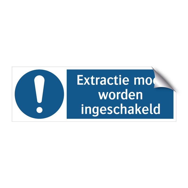 Extractie moet worden ingeschakeld & Extractie moet worden ingeschakeld