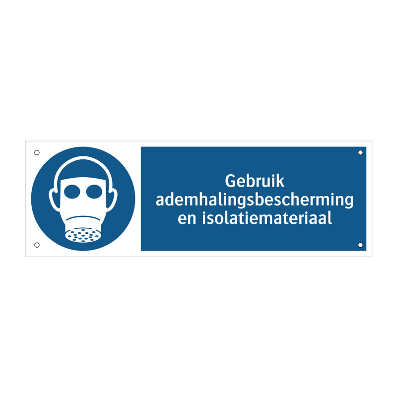 Gebruik ademhalingsbescherming en isolatiemateriaal