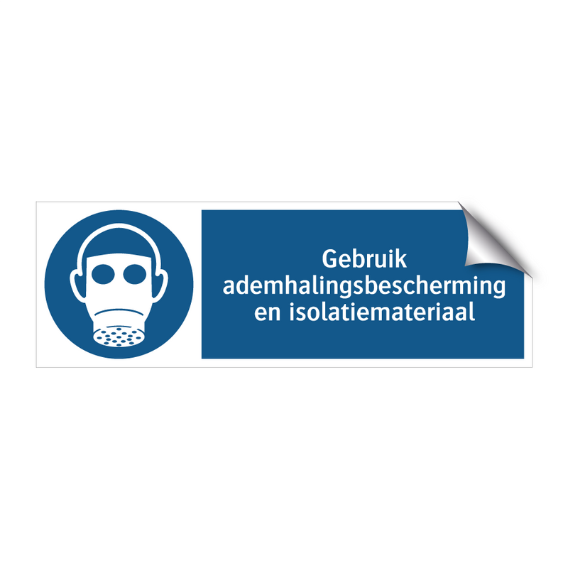 Gebruik ademhalingsbescherming en isolatiemateriaal