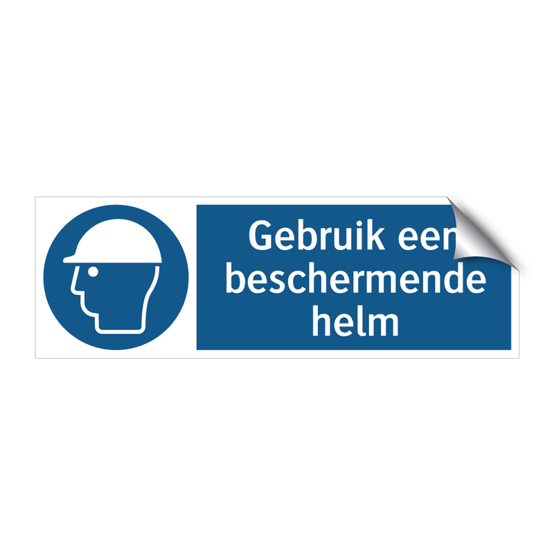 Gebruik een beschermende helm & Gebruik een beschermende helm & Gebruik een beschermende helm