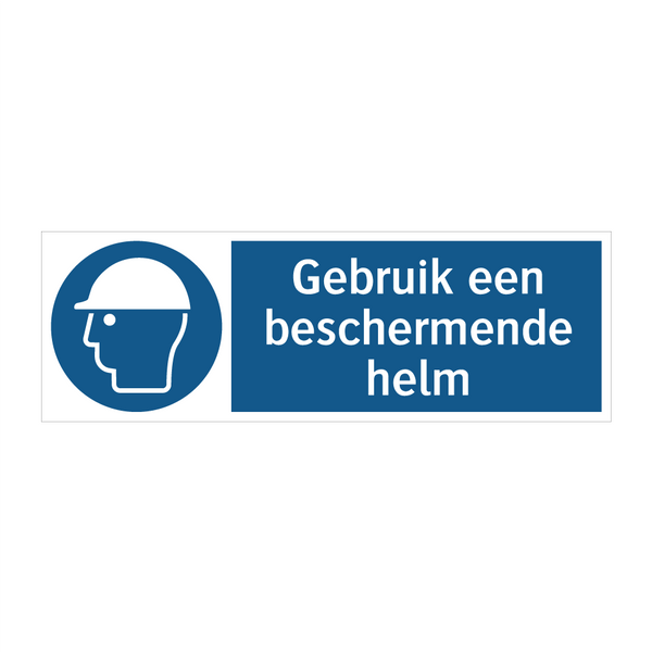 Gebruik een beschermende helm & Gebruik een beschermende helm & Gebruik een beschermende helm