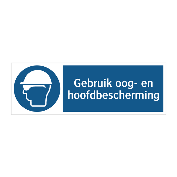 Gebruik oog- en hoofdbescherming & Gebruik oog- en hoofdbescherming