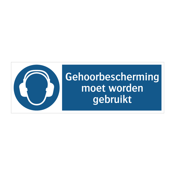 Gehoorbescherming moet worden gebruikt & Gehoorbescherming moet worden gebruikt