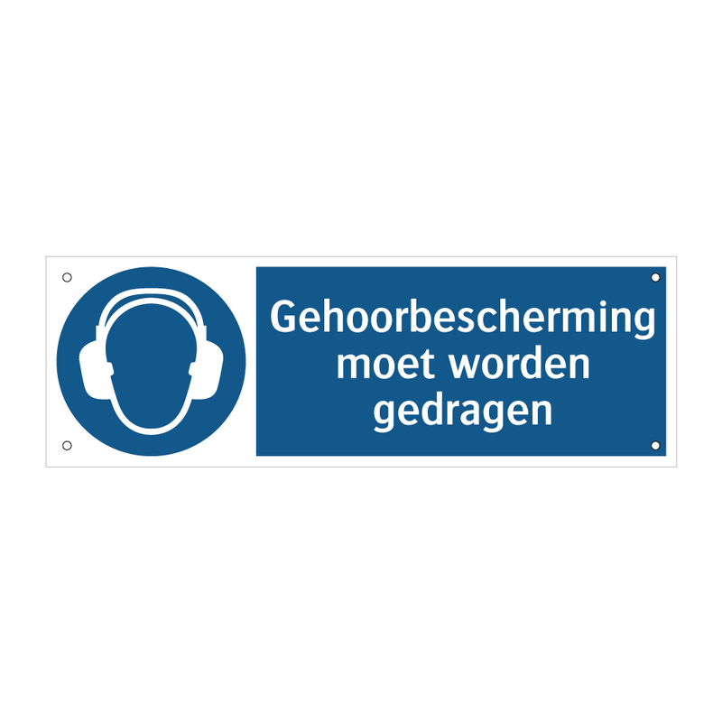 Gehoorbescherming moet worden gedragen & Gehoorbescherming moet worden gedragen