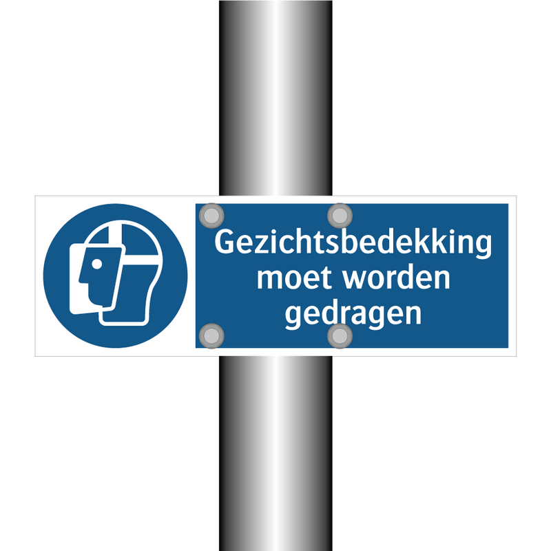 Gezichtsbedekking moet worden gedragen & Gezichtsbedekking moet worden gedragen