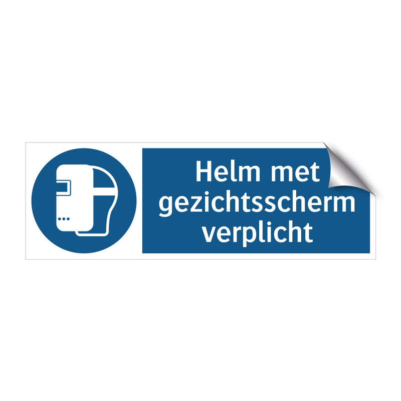 Helm met gezichtsscherm verplicht & Helm met gezichtsscherm verplicht