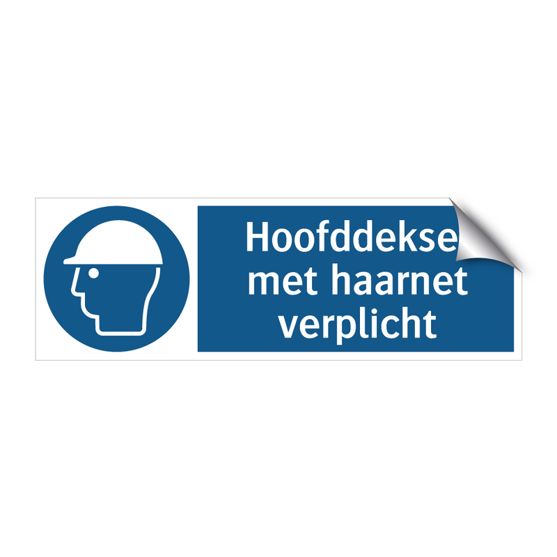 Hoofddeksel met haarnet verplicht & Hoofddeksel met haarnet verplicht