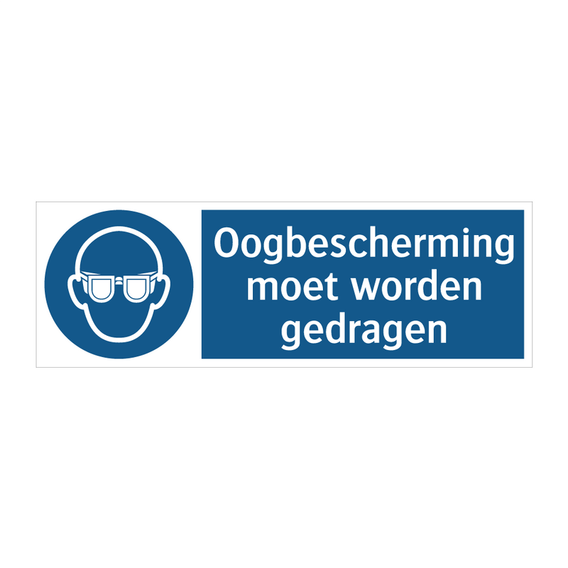 Oogbescherming moet worden gedragen & Oogbescherming moet worden gedragen