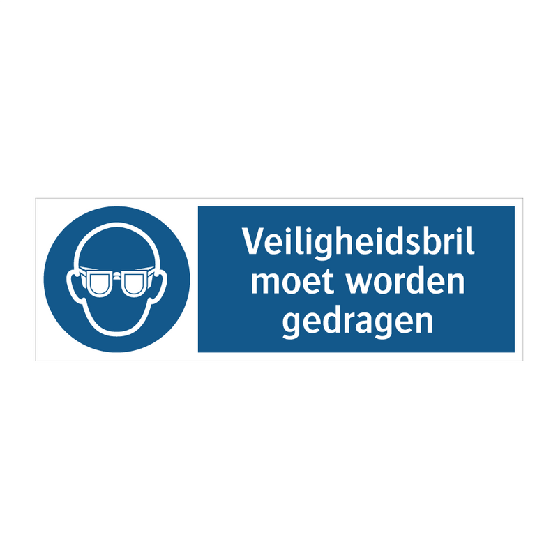 Veiligheidsbril moet worden gedragen & Veiligheidsbril moet worden gedragen