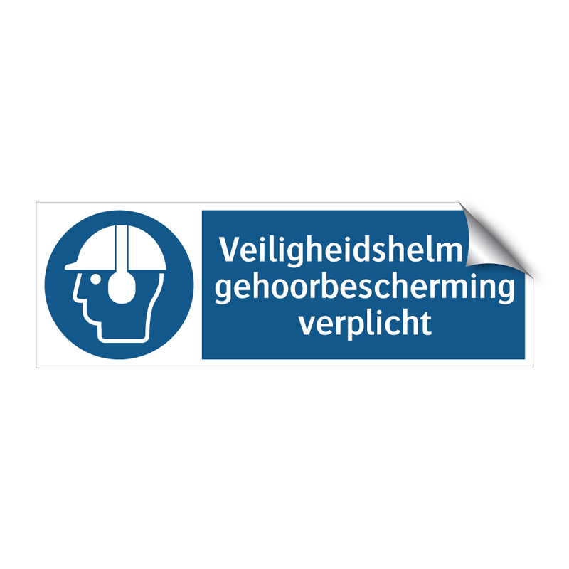 Veiligheidshelm en gehoorbescherming verplicht & Veiligheidshelm en gehoorbescherming verplicht