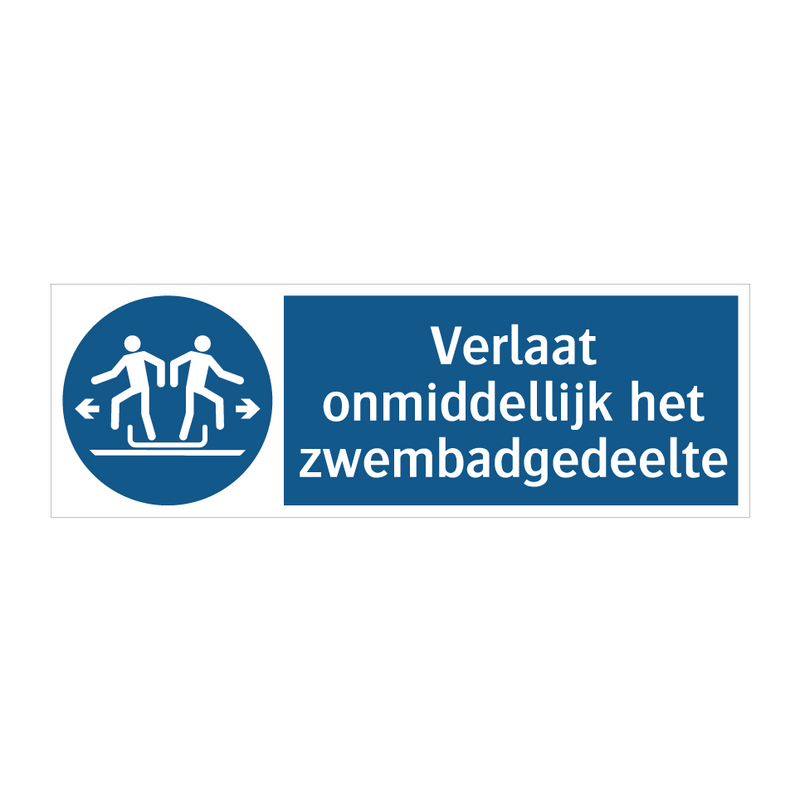 Verlaat onmiddellijk het zwembadgedeelte & Verlaat onmiddellijk het zwembadgedeelte