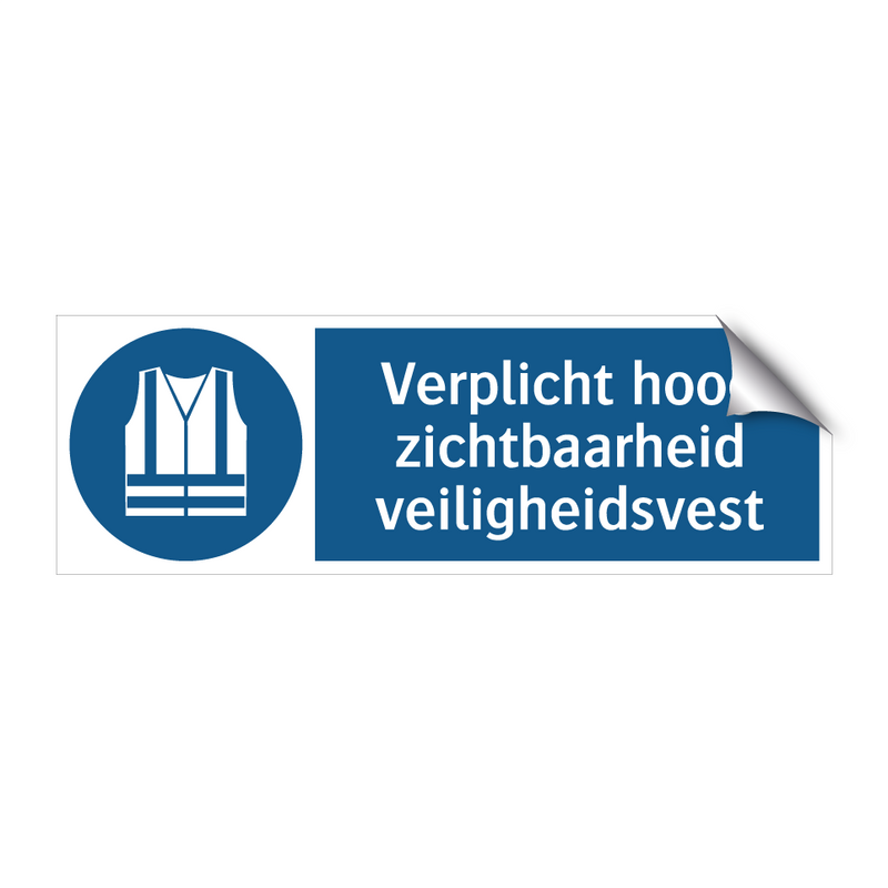 Verplicht hoog zichtbaarheid veiligheidsvest & Verplicht hoog zichtbaarheid veiligheidsvest