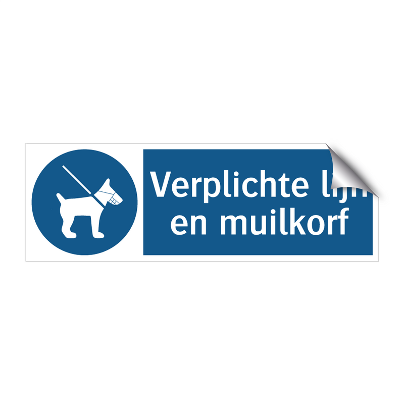 Verplichte lijn en muilkorf & Verplichte lijn en muilkorf & Verplichte lijn en muilkorf