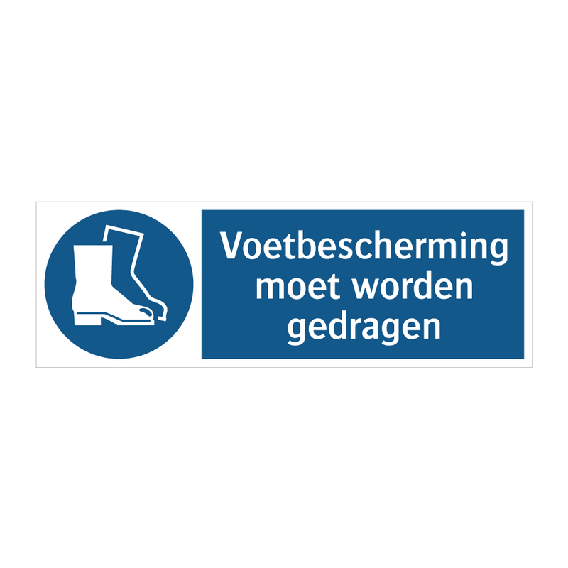 Voetbescherming moet worden gedragen & Voetbescherming moet worden gedragen