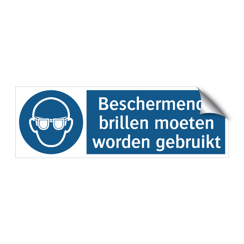 Beschermende brillen moeten worden gebruikt & Beschermende brillen moeten worden gebruikt