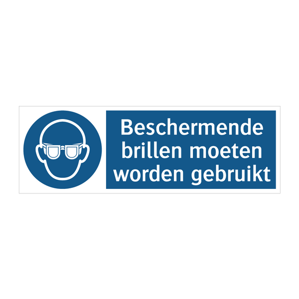 Beschermende brillen moeten worden gebruikt & Beschermende brillen moeten worden gebruikt