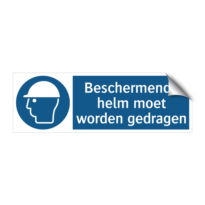 Beschermende helm moet worden gedragen & Beschermende helm moet worden gedragen