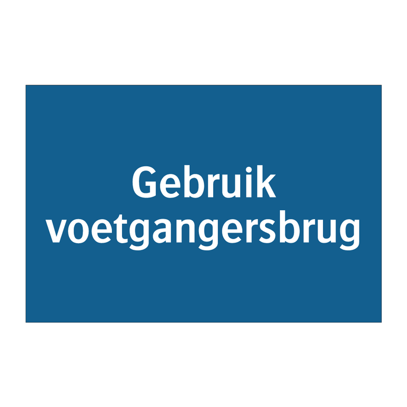 Gebruik voetgangersbrug & Gebruik voetgangersbrug & Gebruik voetgangersbrug