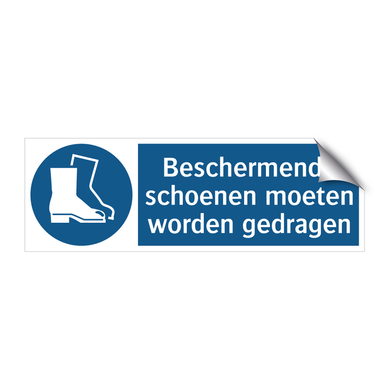 Beschermende schoenen moeten worden gedragen & Beschermende schoenen moeten worden gedragen