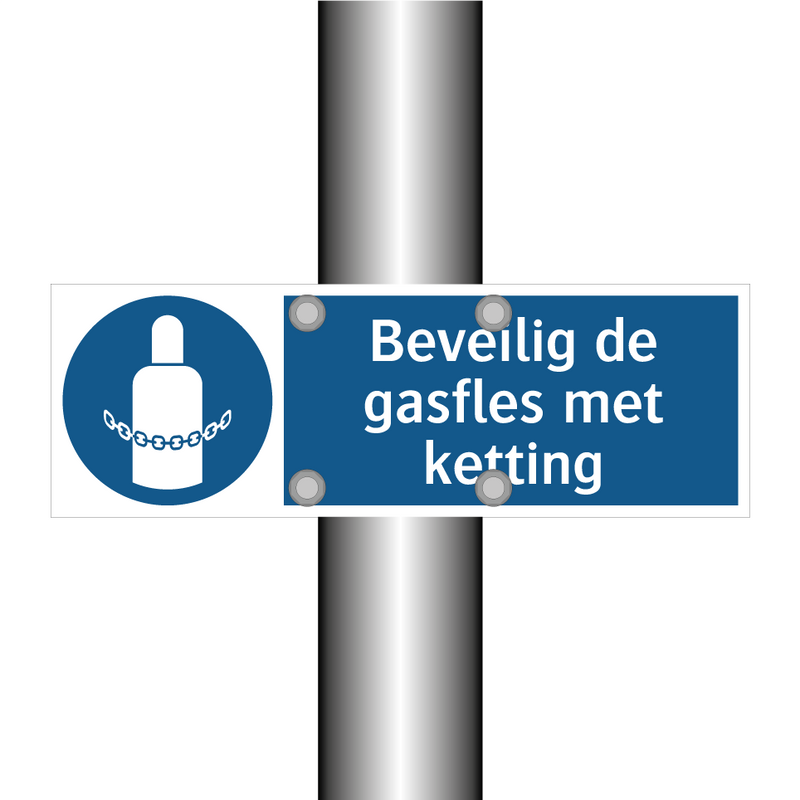 Beveilig de gasfles met ketting & Beveilig de gasfles met ketting & Beveilig de gasfles met ketting