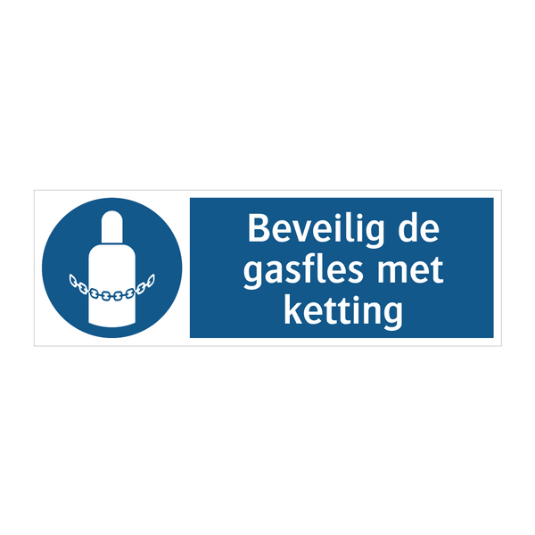 Beveilig de gasfles met ketting & Beveilig de gasfles met ketting & Beveilig de gasfles met ketting