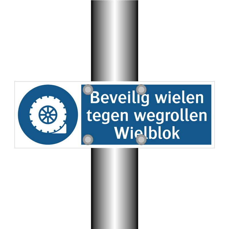 Beveilig wielen tegen wegrollen Wielblok & Beveilig wielen tegen wegrollen Wielblok