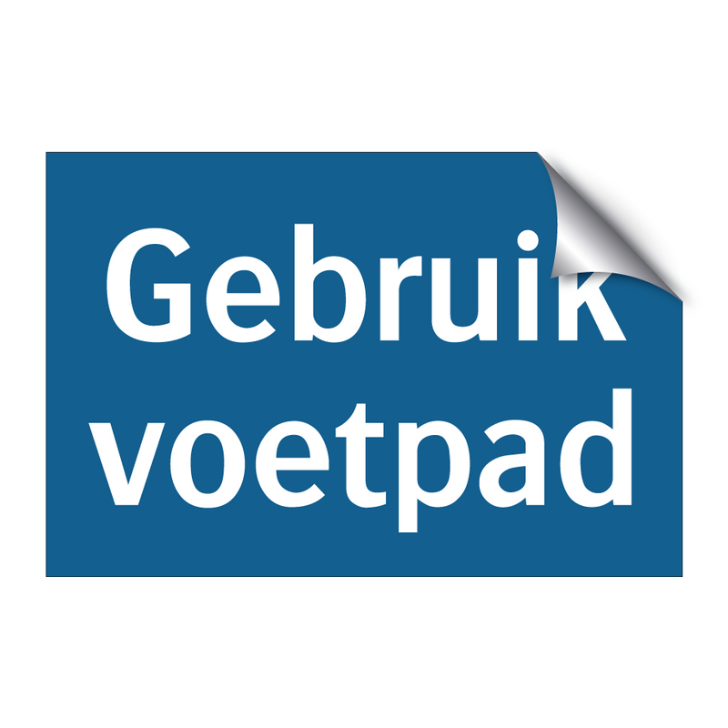 Gebruik voetpad & Gebruik voetpad & Gebruik voetpad & Gebruik voetpad