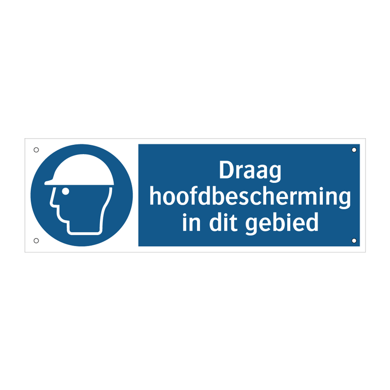 Draag hoofdbescherming in dit gebied & Draag hoofdbescherming in dit gebied