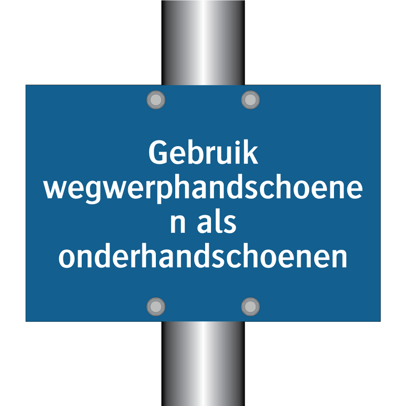 Gebruik wegwerphandschoenen als onderhandschoenen