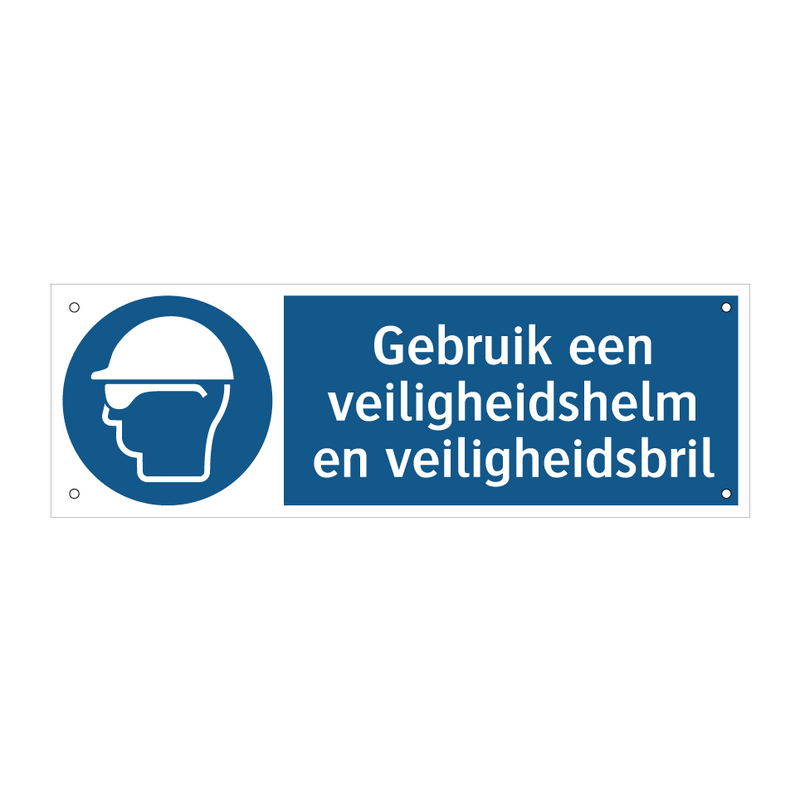 Gebruik een veiligheidshelm en veiligheidsbril & Gebruik een veiligheidshelm en veiligheidsbril