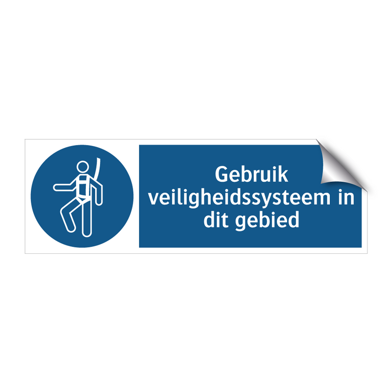 Gebruik veiligheidssysteem in dit gebied & Gebruik veiligheidssysteem in dit gebied