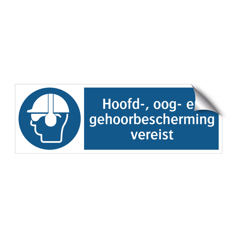 Hoofd-, oog- en gehoorbescherming vereist & Hoofd-, oog- en gehoorbescherming vereist