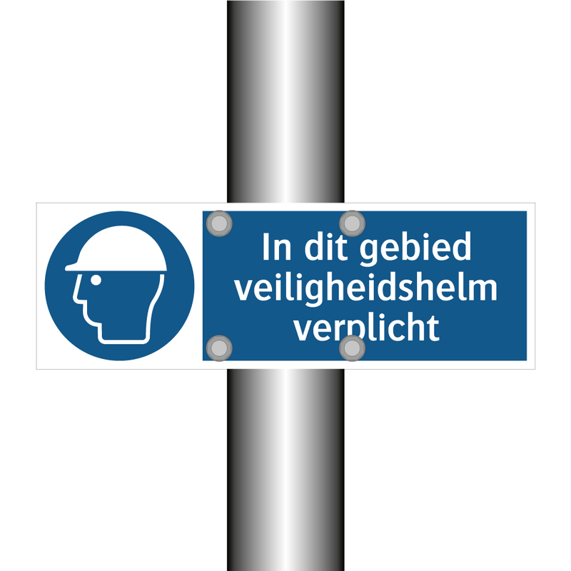 In dit gebied veiligheidshelm verplicht & In dit gebied veiligheidshelm verplicht