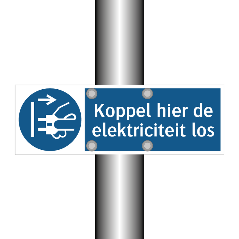 Koppel hier de elektriciteit los & Koppel hier de elektriciteit los