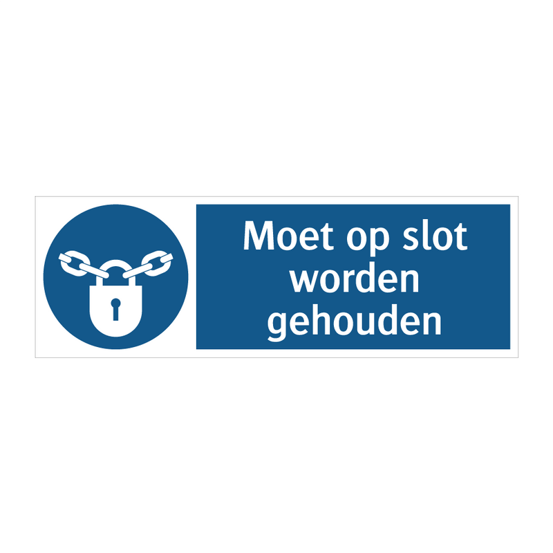 Moet op slot worden gehouden & Moet op slot worden gehouden & Moet op slot worden gehouden