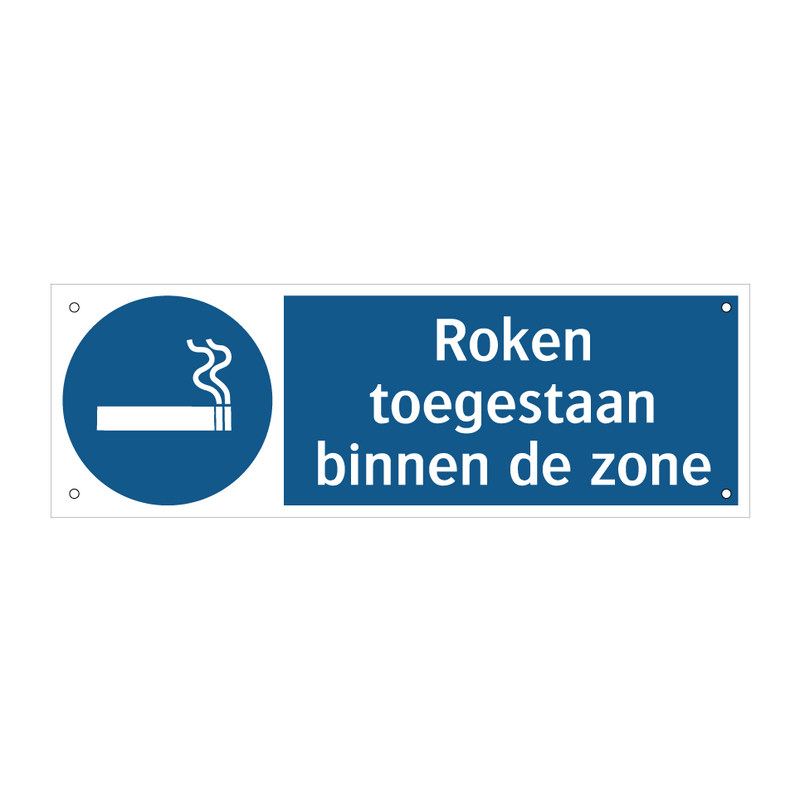 Roken toegestaan binnen de zone & Roken toegestaan binnen de zone & Roken toegestaan binnen de zone