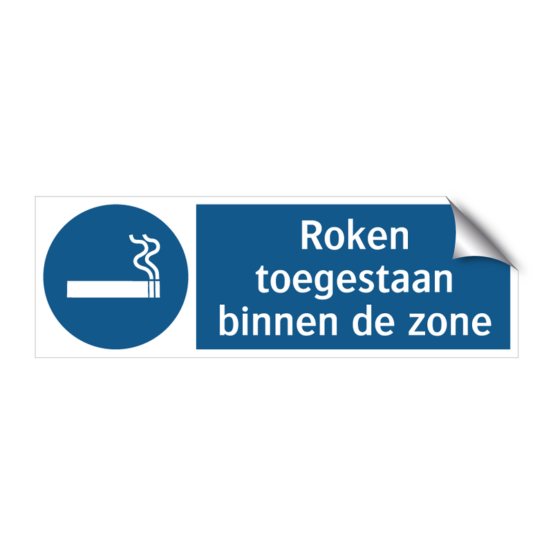 Roken toegestaan binnen de zone & Roken toegestaan binnen de zone & Roken toegestaan binnen de zone