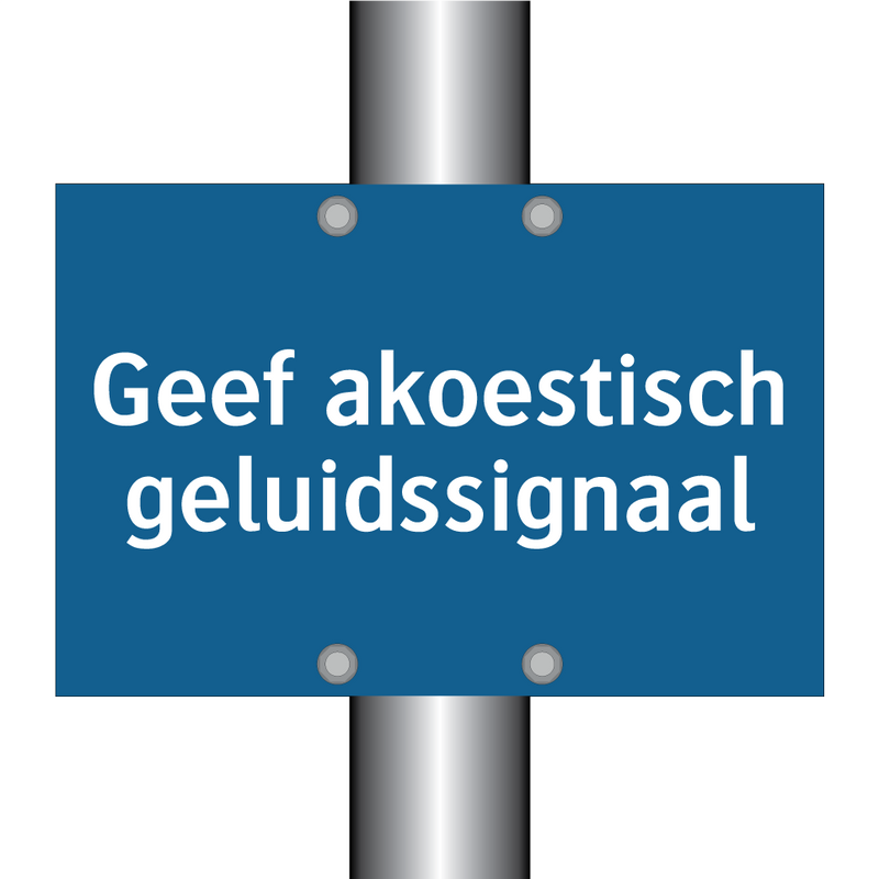 Geef akoestisch geluidssignaal & Geef akoestisch geluidssignaal & Geef akoestisch geluidssignaal