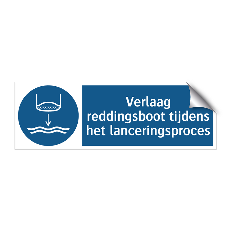 Verlaag reddingsboot tijdens het lanceringsproces