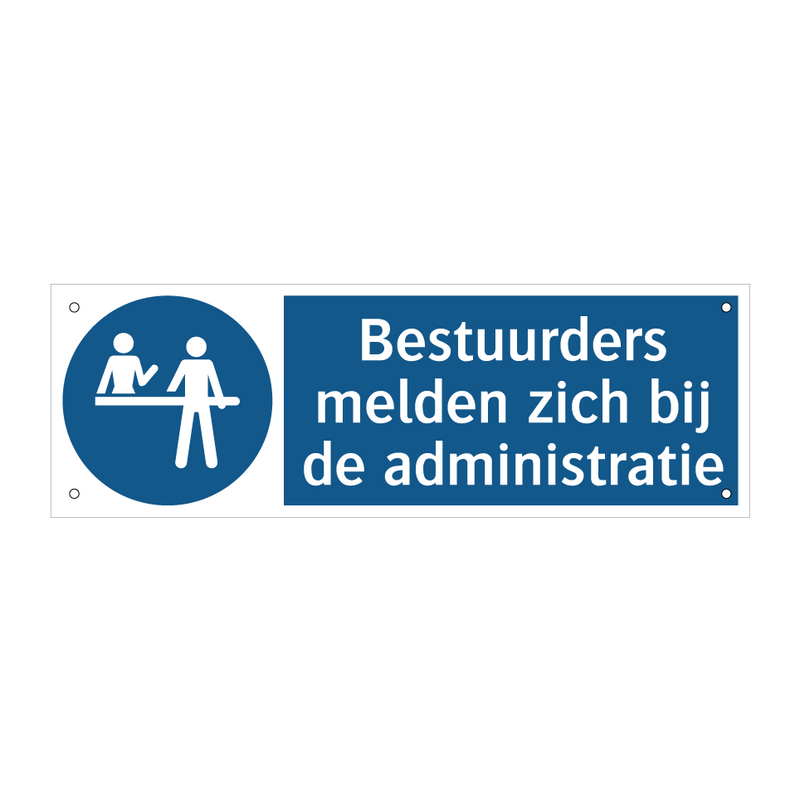 Bestuurders melden zich bij de administratie & Bestuurders melden zich bij de administratie