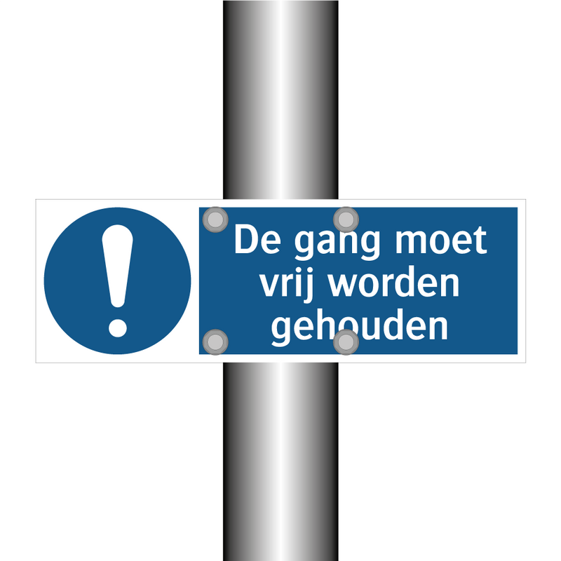 De gang moet vrij worden gehouden & De gang moet vrij worden gehouden