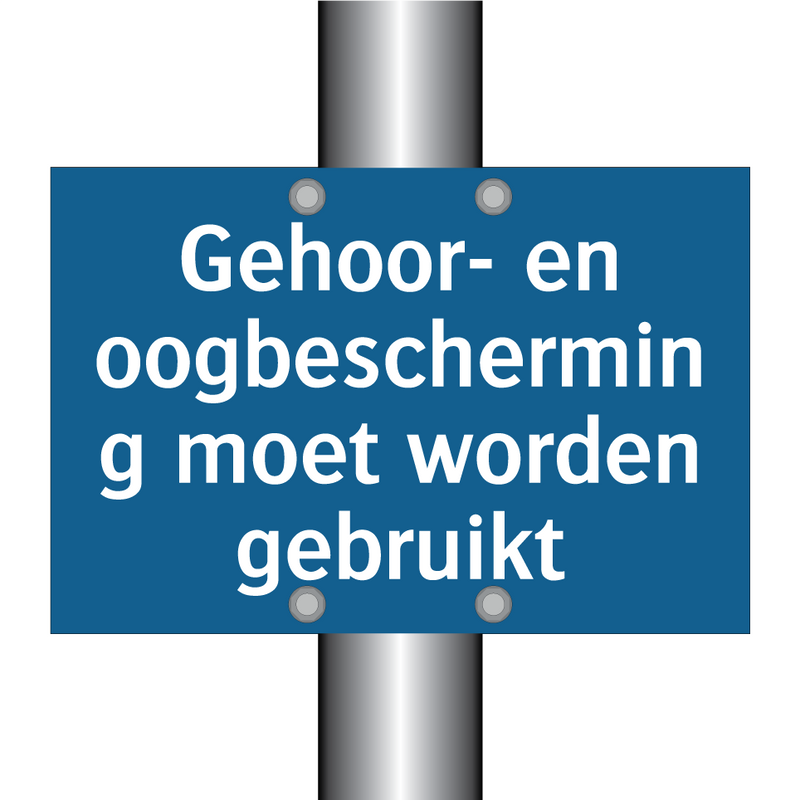 Gehoor- en oogbescherming moet worden gebruikt & Gehoor- en oogbescherming moet worden gebruikt