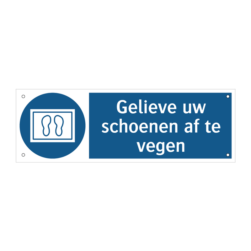 Gelieve uw schoenen af te vegen & Gelieve uw schoenen af te vegen & Gelieve uw schoenen af te vegen