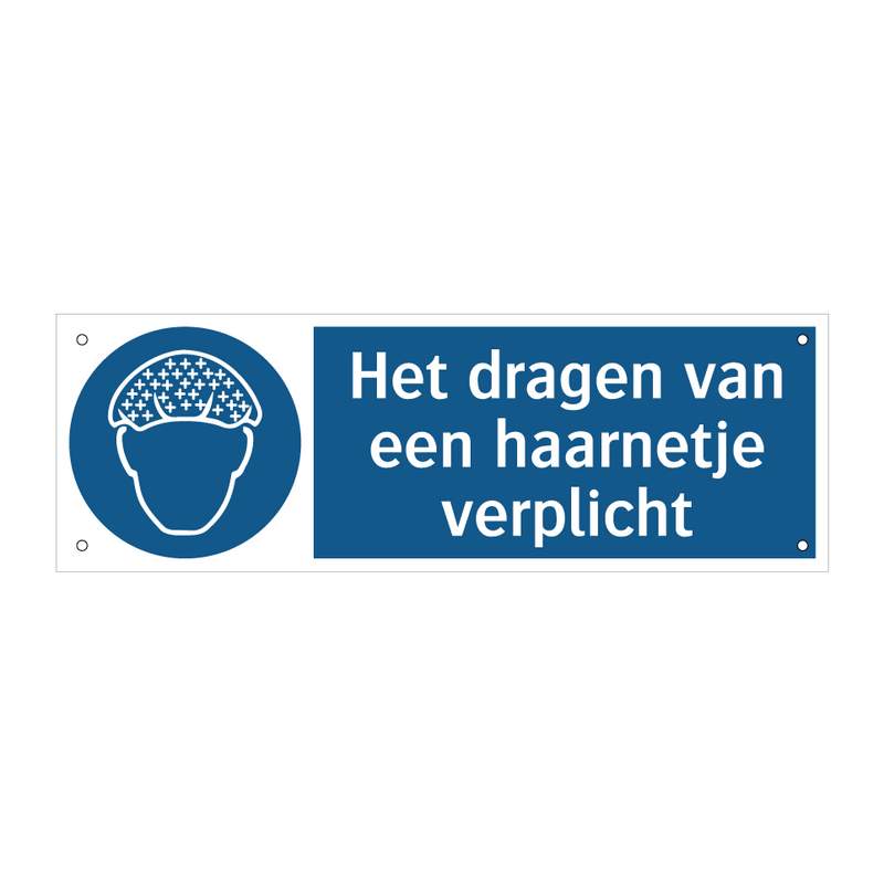 Het dragen van een haarnetje verplicht & Het dragen van een haarnetje verplicht