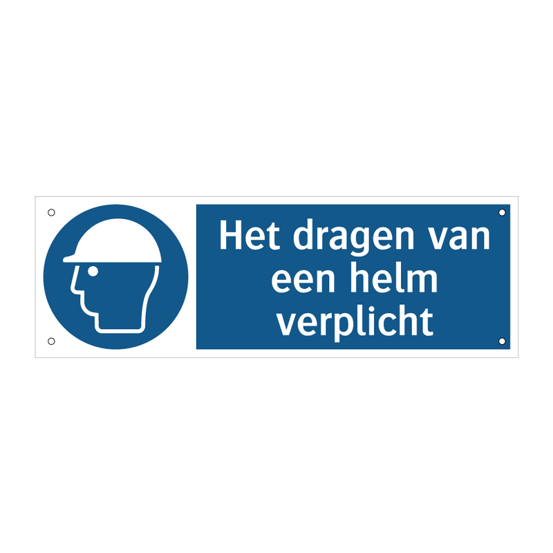 Het dragen van een helm verplicht & Het dragen van een helm verplicht