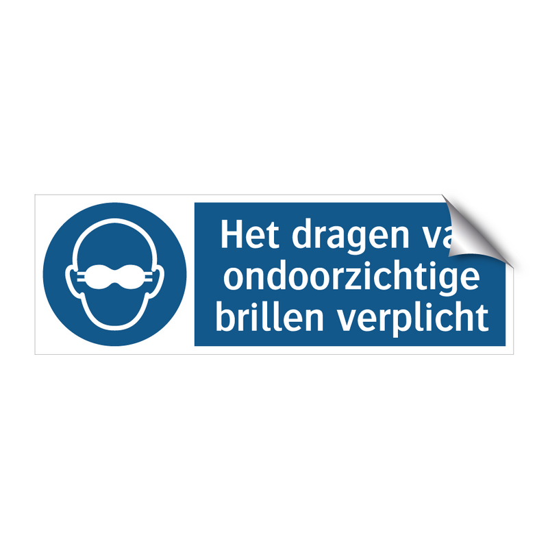 Het dragen van ondoorzichtige brillen verplicht & Het dragen van ondoorzichtige brillen verplicht